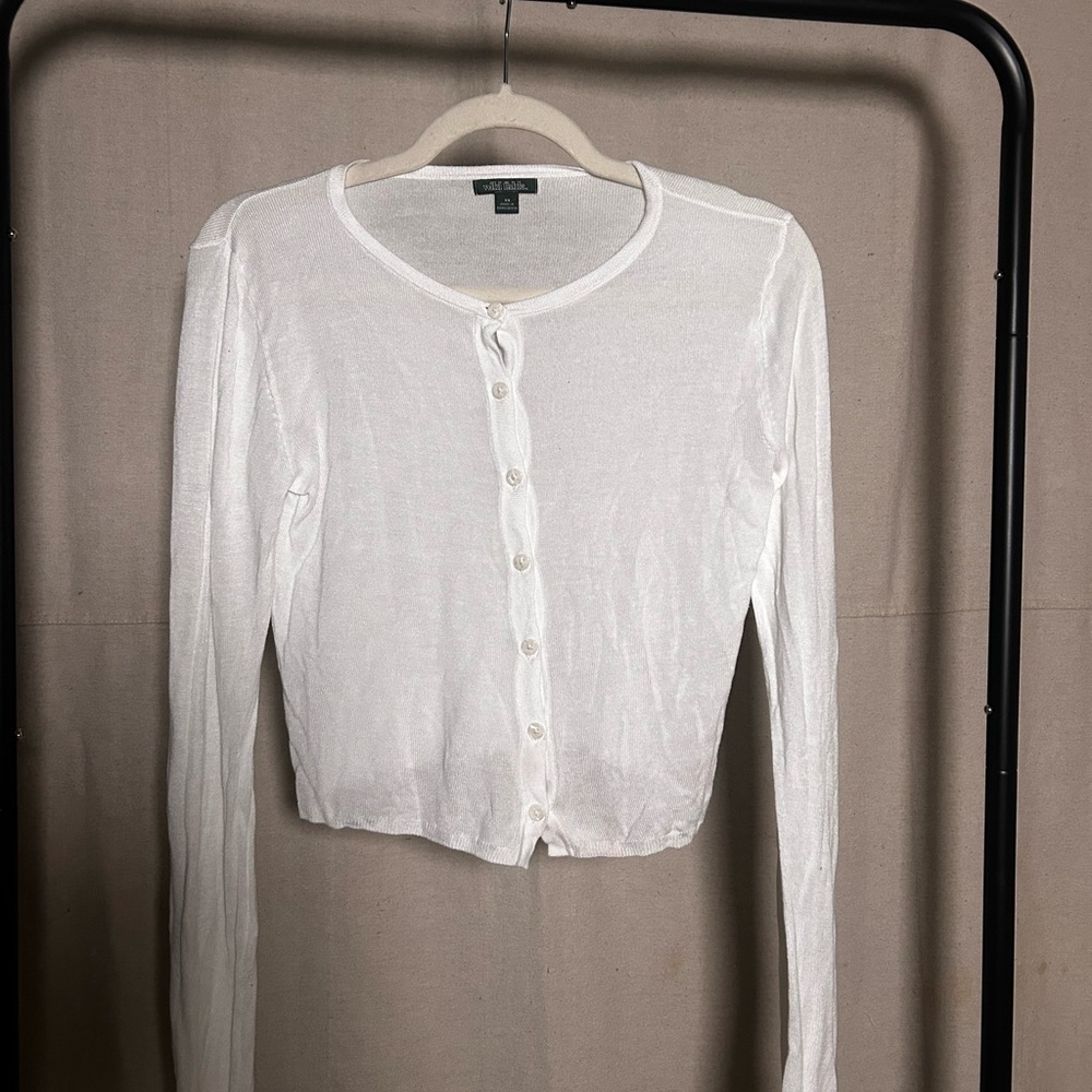 Wild Fable White Button-Down Top